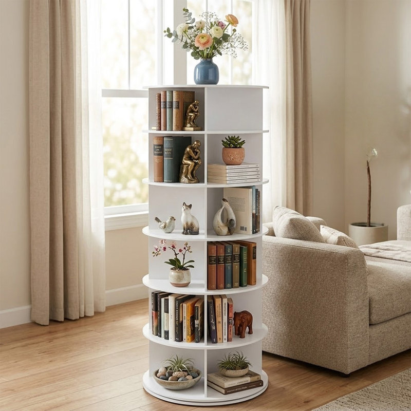7 Tier Rotating Shoe Rack (White)