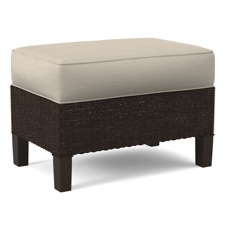 Gibraltar Ottoman, White Performance Fabric; 0851-94, Java