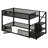 Twin Over Twin Bunk Bed With Stairs, Metal Floor Bunk Bed With Storage Ladder & Safety Guardrails-2092777480
