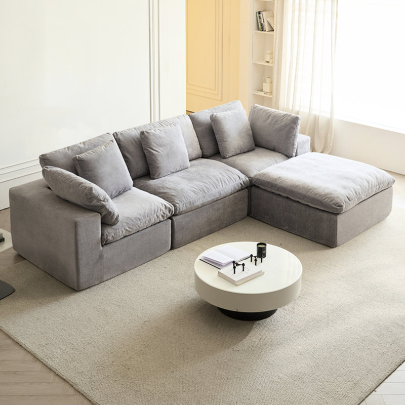 Canapé modulaire surdimensionné à 4 places Cloud, Light Grey