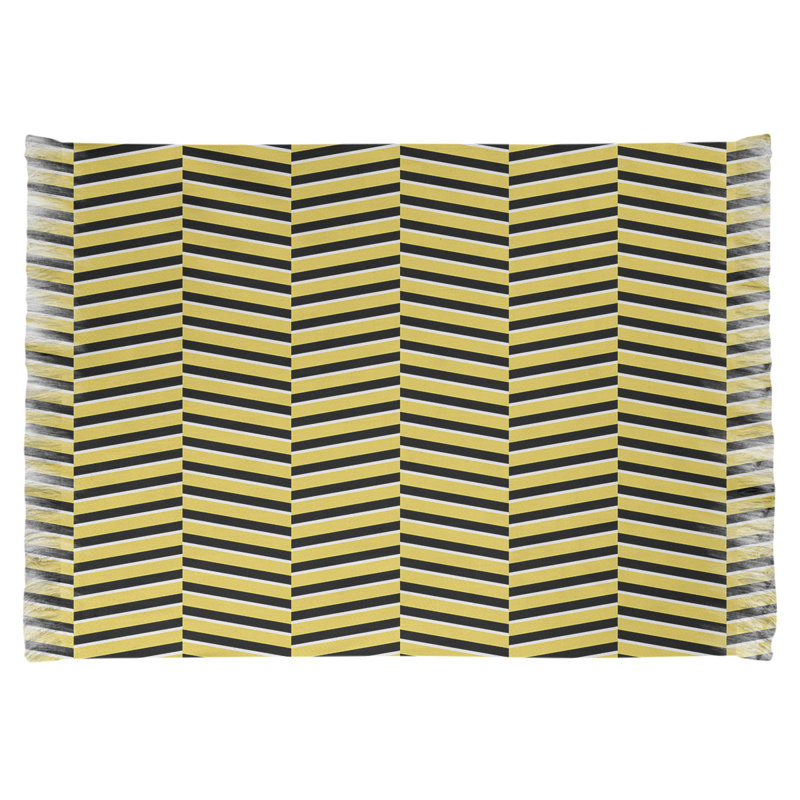 Tapis à rayures jaune en rupture, Oui