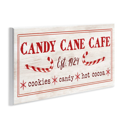 Plaque murale rétro «Candy Cane Cafe», conception par Dogwood
