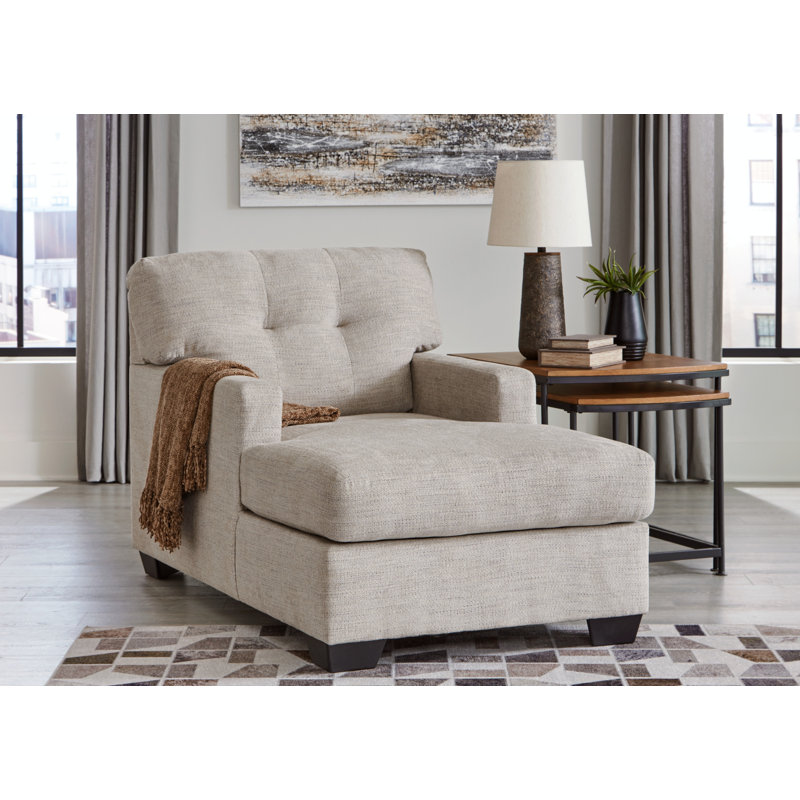 Chaise longue Irie, 100% polyester gris clair