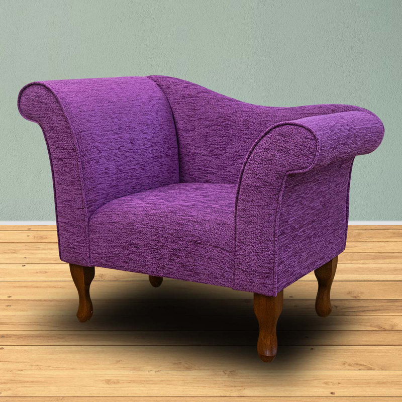 Purple Chaise Chair, Mahogany
