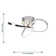 Cleophis Set of 2 Matt Black LED Loop Ceiling Lights