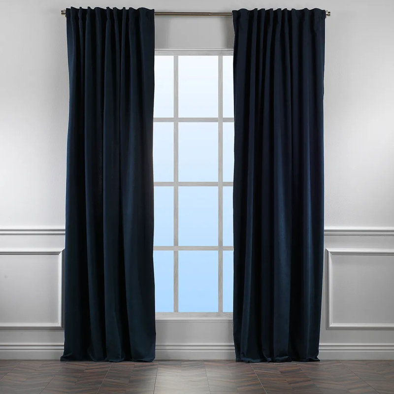 Extra Long & Extra Wide Decorative Curtain Single Panel, 280cm Width x 200cm Drop, Royal Blue