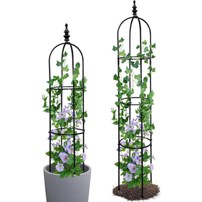 2Pack Garden Trellis,Tomato Cage For Climbing Plants Outdoor, Plants Trellis Support For Climbing Vines, Plant Support For Vegetables, Plant Flower Trellises For Clematis Jasmine Outdoor Indoor