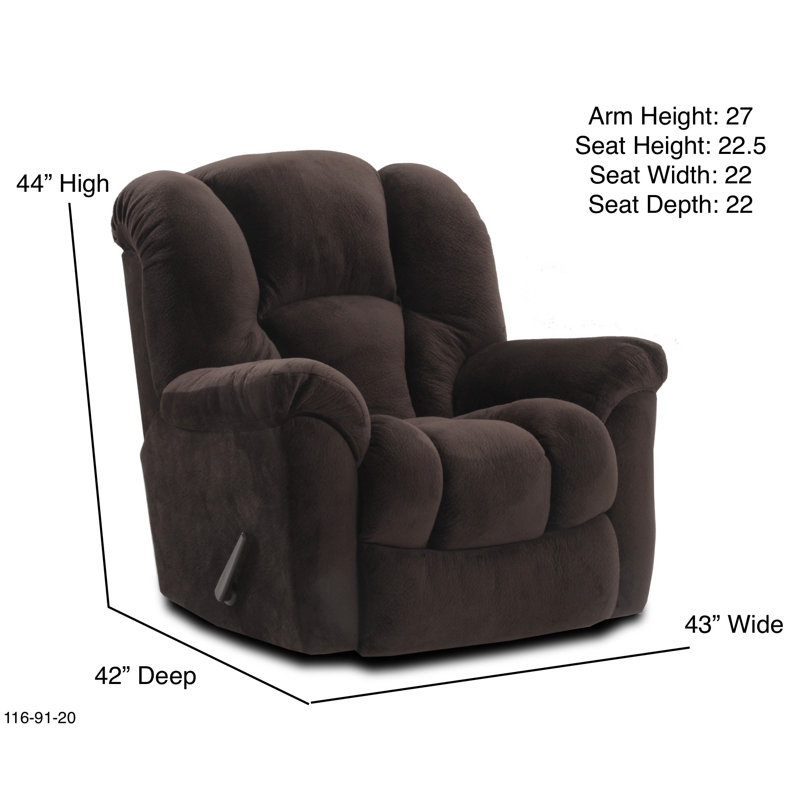 Fauteuil inclinable rembourré Quincy, Polyester noir