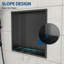 Niche de douche en acier inoxydable 15 po x 15 po, noir bronze-49094649-49094650