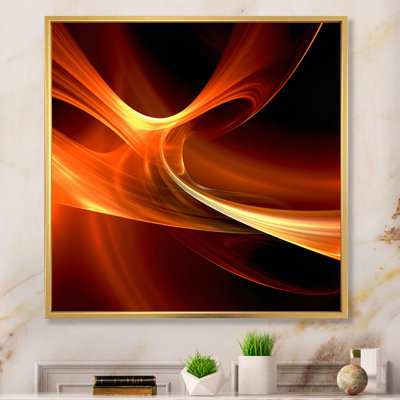 Dessin abstrait orange fractal chaleureux
