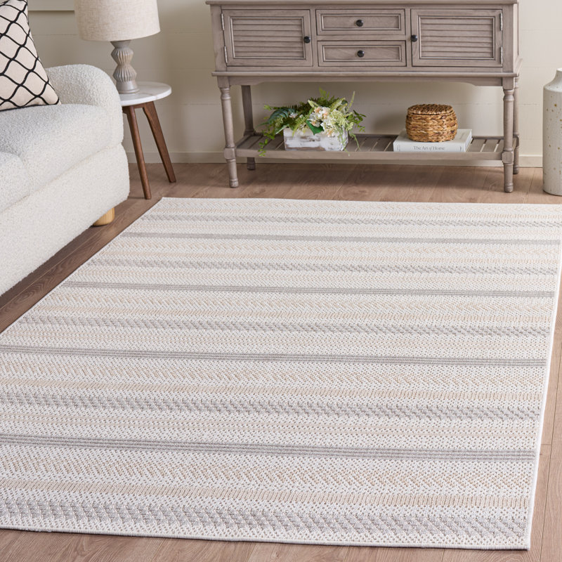Veranda Performance Striped Indoor Rug, Rectangle 5'3" x 7'6"