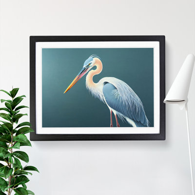 The Hopeful Heron Bird - Single Picture Frame Print