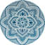 12-Piece Ceramic Dinnerware Set-La La Mandala Blue