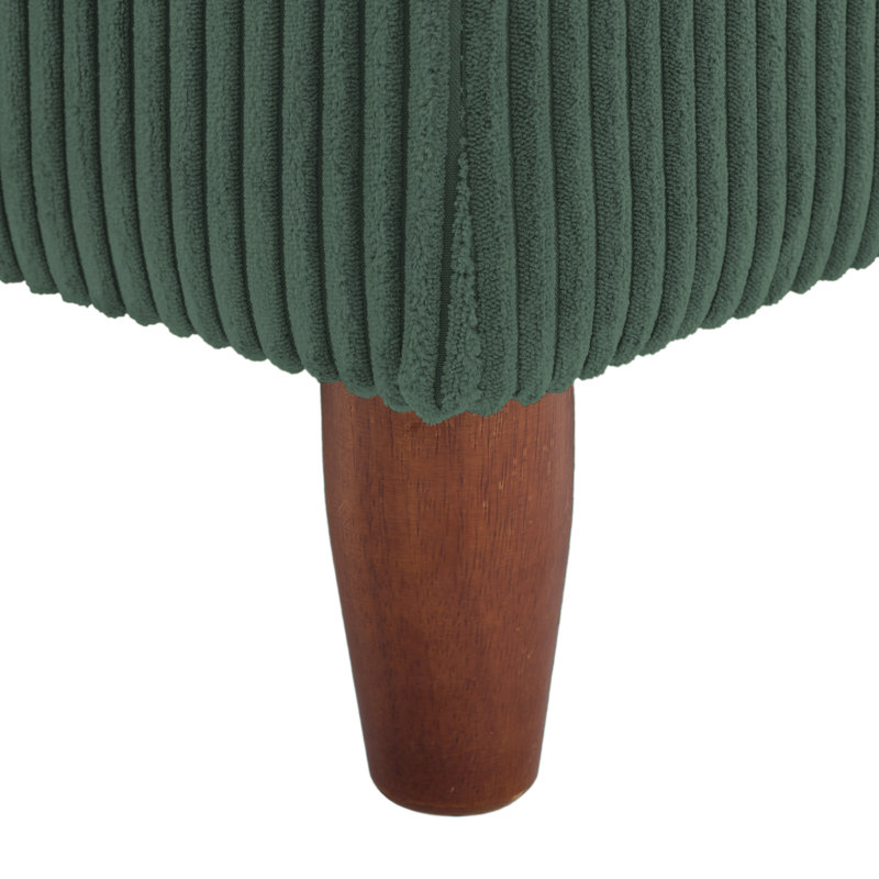 Seemab 102.1Cm Wide Square Standard Ottoman, Hunter Green