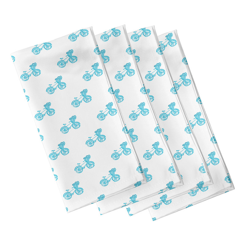 Ensemble de serviettes 4 pièces Cantrell, L 18 po x L 18 po, Bleu