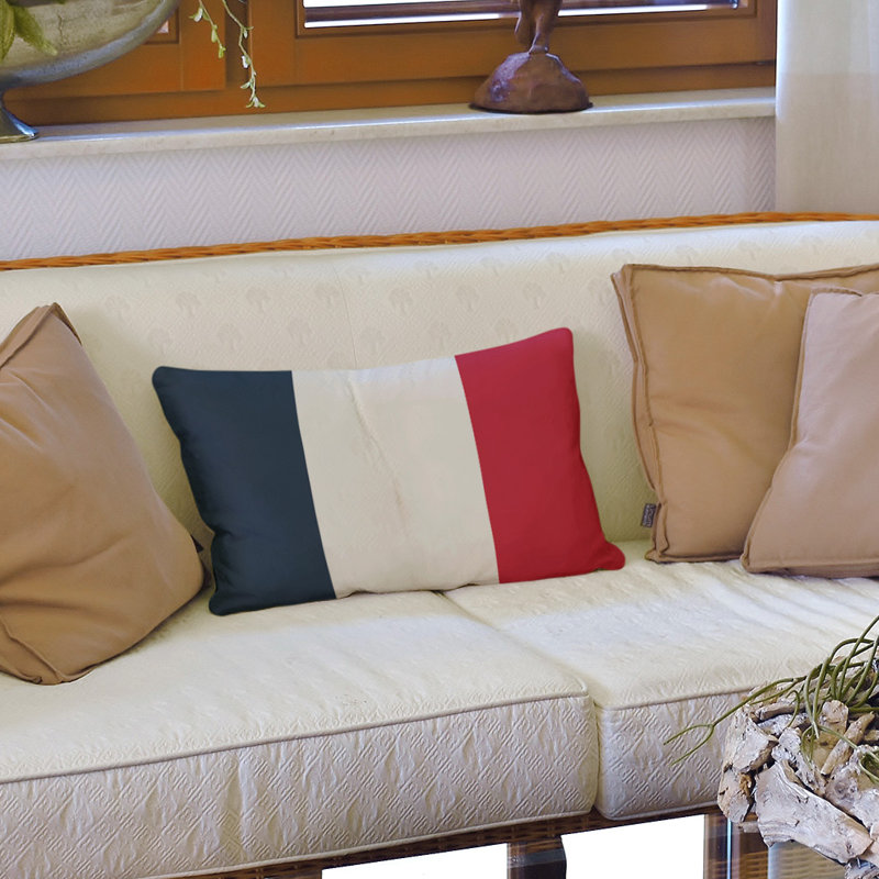 Housse de coussin lombaire Atlanta, Tennessee Red, Bleu foncé / Rose