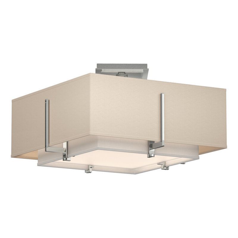 Exos 2 - Light Semi Flush Mount, Natural Anna, Sterling