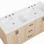 Meuble-lavabo double 59 po avec lavabo SMC 59 po, 4 portes et 3 tiroirs