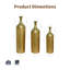 Ensemble de 3 vases cylindriques en métal doré à la feuille, 82 cm (32,3 pouces), décoration intérieure