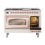 ILVE UN48FNMPEGG Nostalgie II Noblesse 48 inch Dual Fuel Range (8 Sealed Burners + Griddle, Triple Glass Door)-264993573-264993568-264993570
