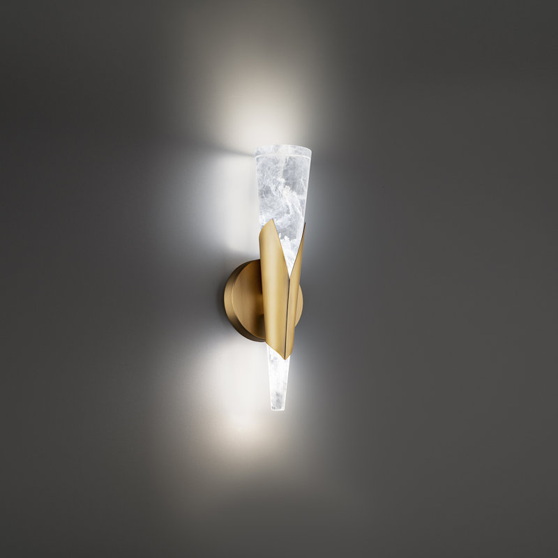 Kilt LED Wall Sconce, Aged Brass, 2700K