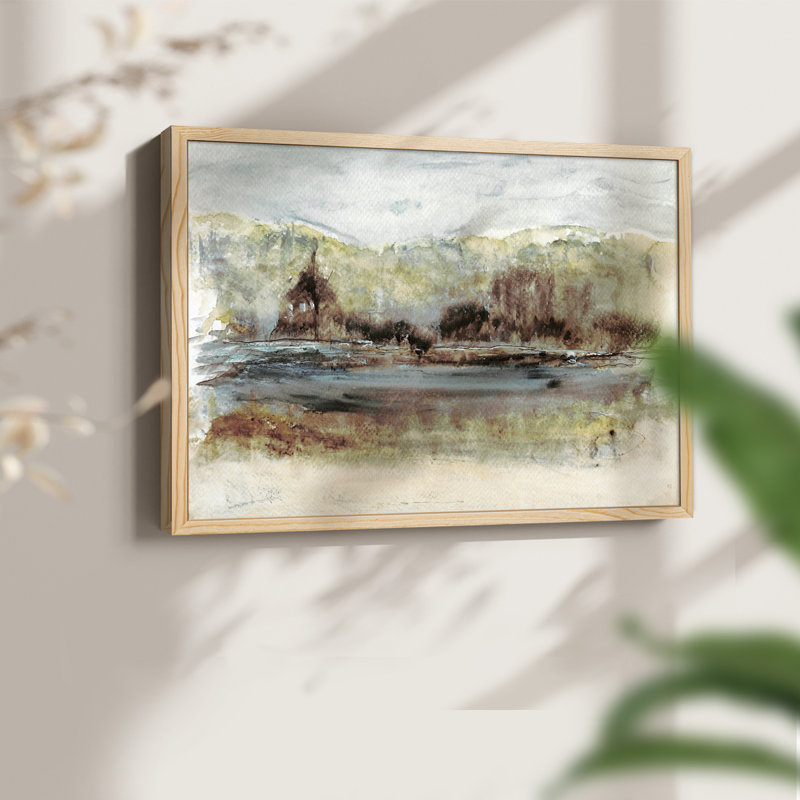 Northern Lake - reproduction encadrée - réarmable, Naturel, H 11 po x l 14 po