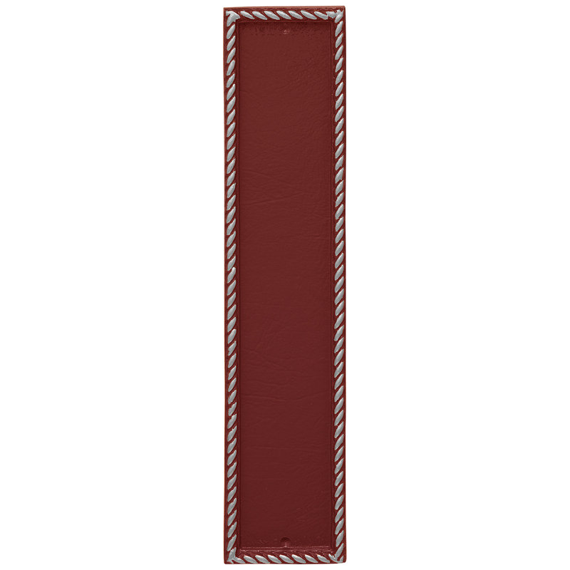 Plaque d'adresse murale Franklin, Rouge brique / Argent
