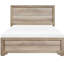 Cadre de lit simple contemporain - Taille de mobilier de chambre à coucher en stratifié avec finition naturelle