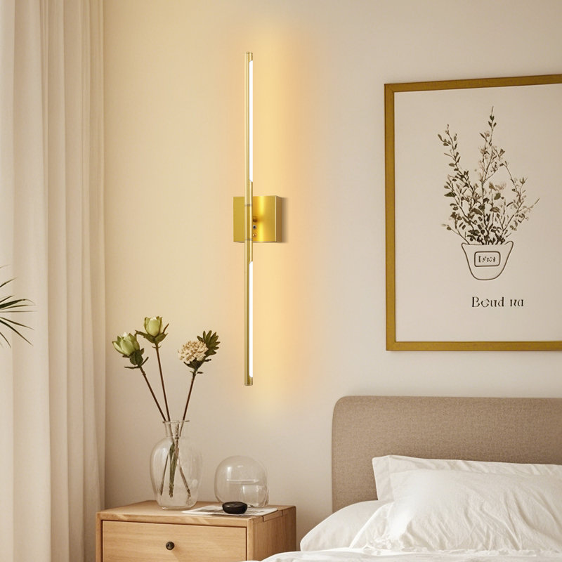 LED Wallchiere, Armed Sconces Battery Operated, Gold