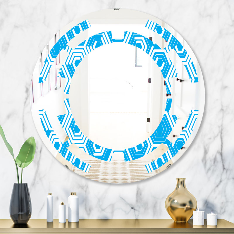 Miroir mural Hexagon, H 31,5 po x l po