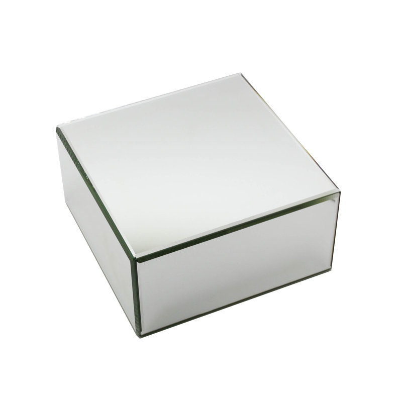 10.25x10.25x5.25"Rectangular Glass Mirror Risers 6 sided