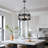 4 - Light 17.71-inch Dimmable Farmhouse Drum Chandelier Modern Industrial Metal Cage Pendant Lighting for Dining Room Bedroom Living Room Chandelier-153769766