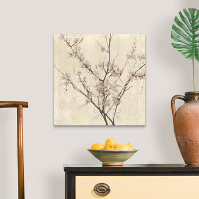 «Neutral Blossoms on Cream I», reproduction d'impression sur toile