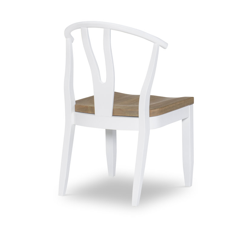 Chaise d'appoint Laney, Blanc / Brun