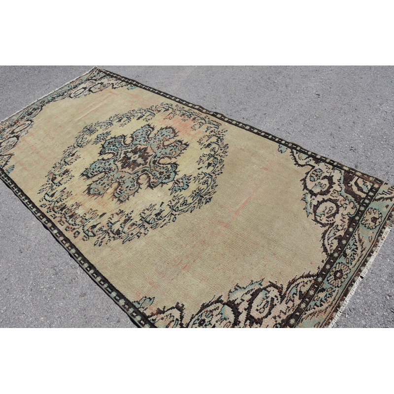 Tapis bruns, tapis de décoration intérieure, tapis de cuisine, grand tapis 4,5 x 9,2 pi, tapis rétro, tapis turcs
