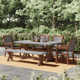 Fleur 74'' Rectangular 7 - Person Outdoor Dining Set