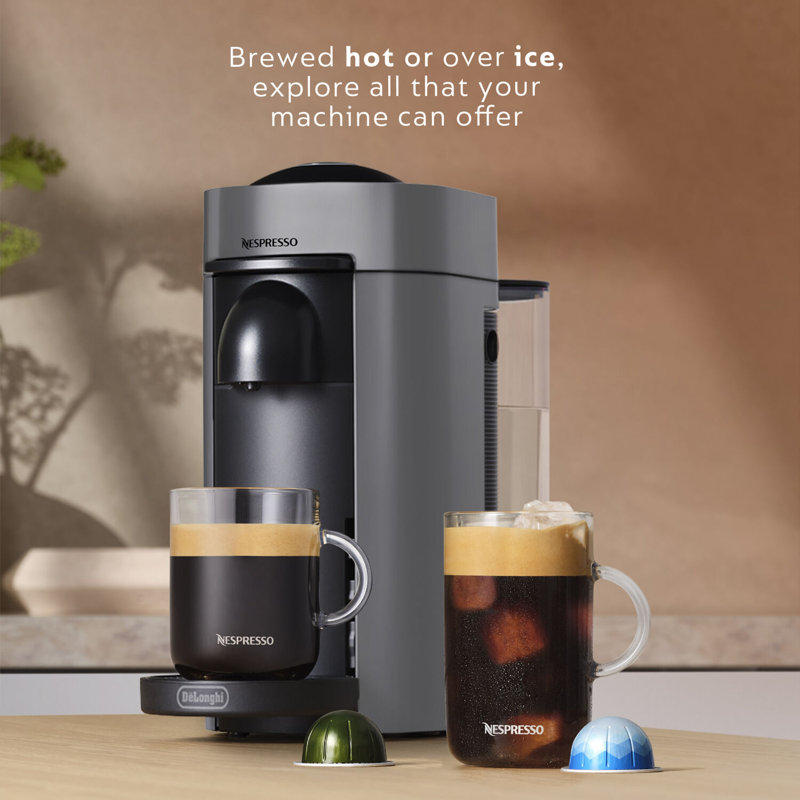 Nespresso VertuoPlus Coffee and Espresso Machine by De'Longhi, Gray
