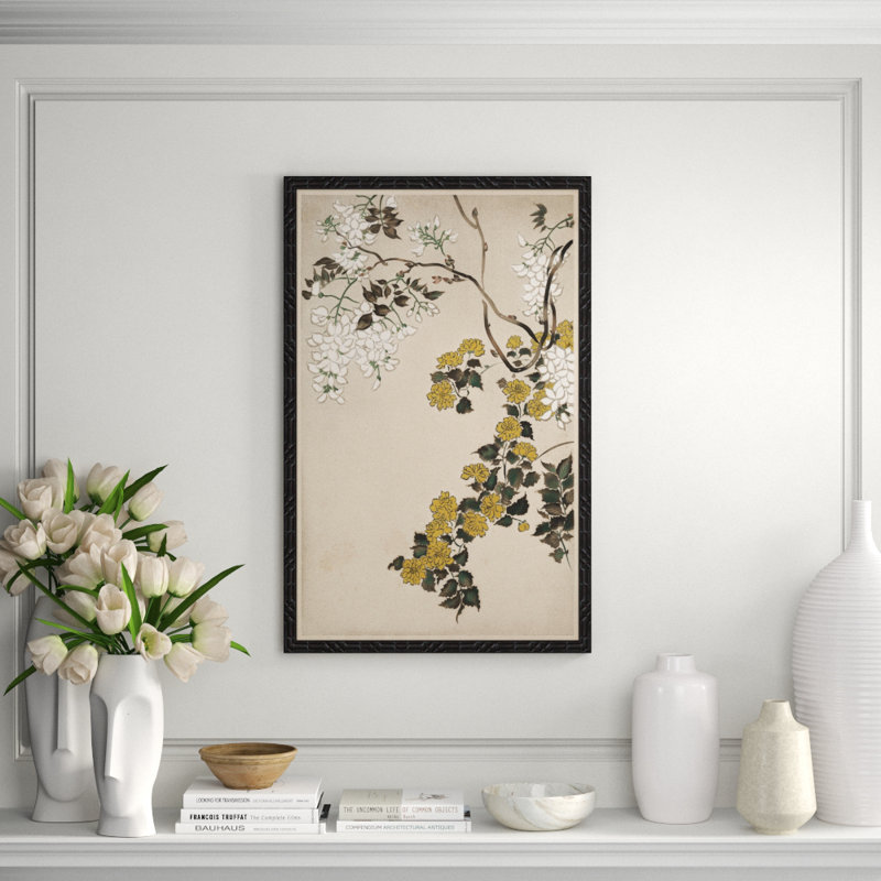 Floral Woodblock Print II Giclee Print by Fukui Kōtei, Black