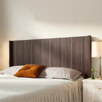 Tête de lit très grand à oreilles double 80 po Calonne, tête de lit à panneau cannelé Boho, tête de lit murale