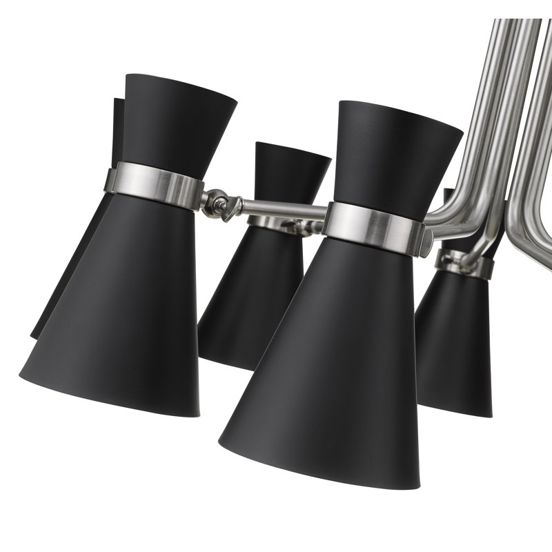 Arshavir 9 - Light Dimmable Classic / Traditional Chandelier, Brushed Nickel