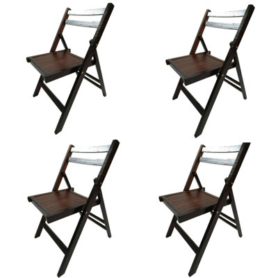 4-Pack Foldable Event Chairs Ideal For Backyard Celebrations & Deck Casual Gatherings