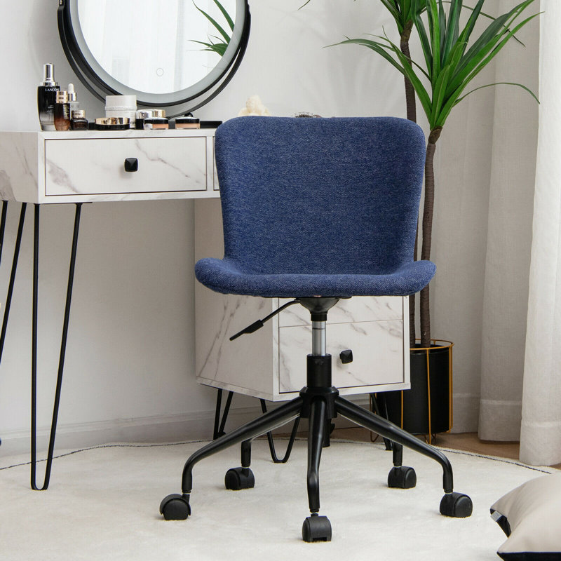 Jemy Linen Task Chair, Blue