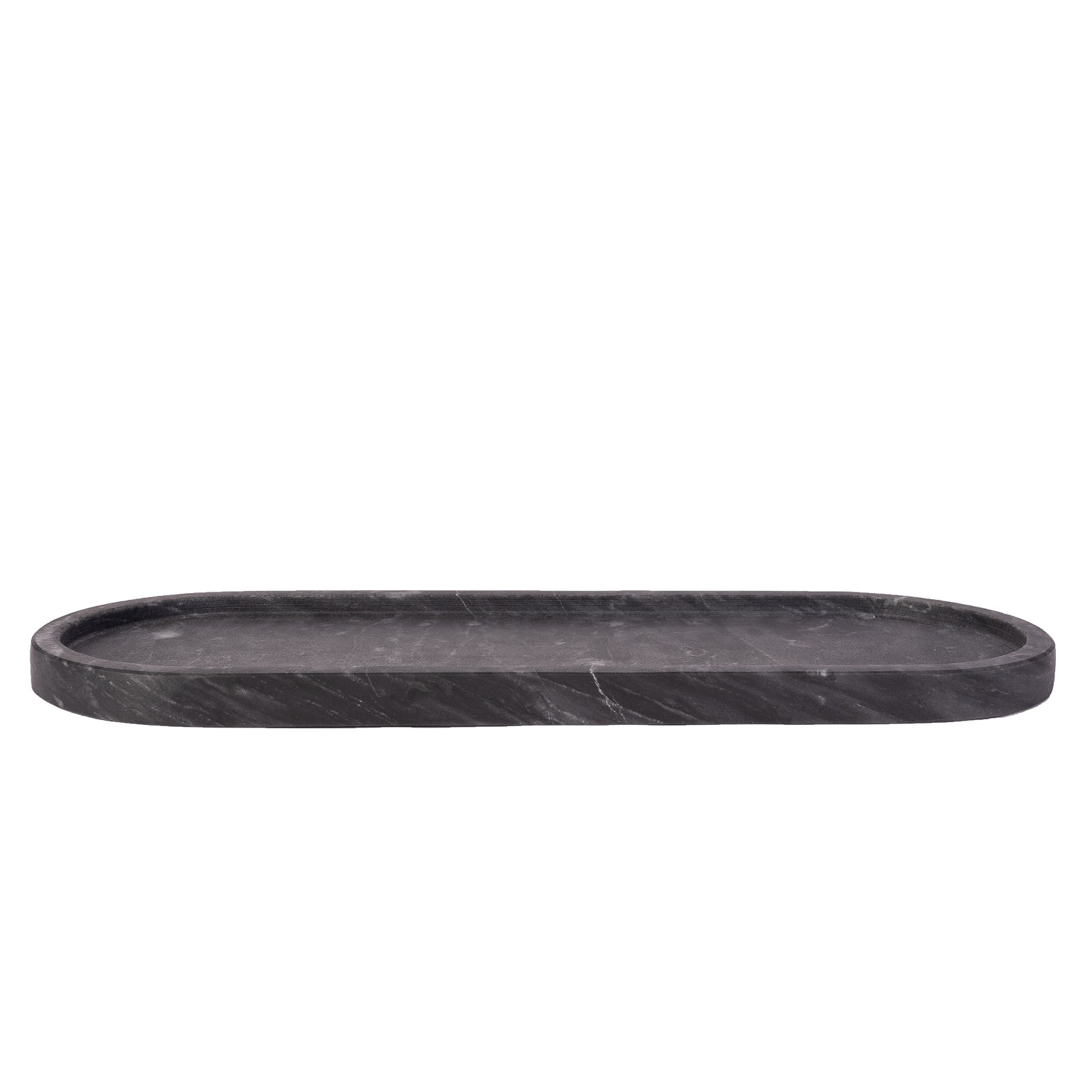 Genuine Marble Decorative Tray, Black Matte