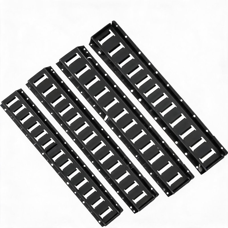 Système de rails d'arrimage E-Track de 1,5 m (5 pi), rails de contrôle de chargement en acier Q235 pour plateau de camion, remorque, camionnette, 4 pièces, noir