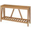 Console, table d'entrée de ferme avec tablette à lattes de rangement, canapé rustique avec anti-basculement pour le salon, couloir-544466745