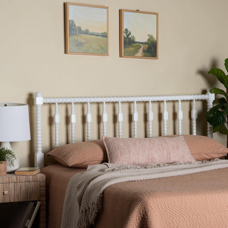 Tête de lit rotative Boykins, H 46,8 po x l 54,870000000000005 po x P 2,05 po, Blanc