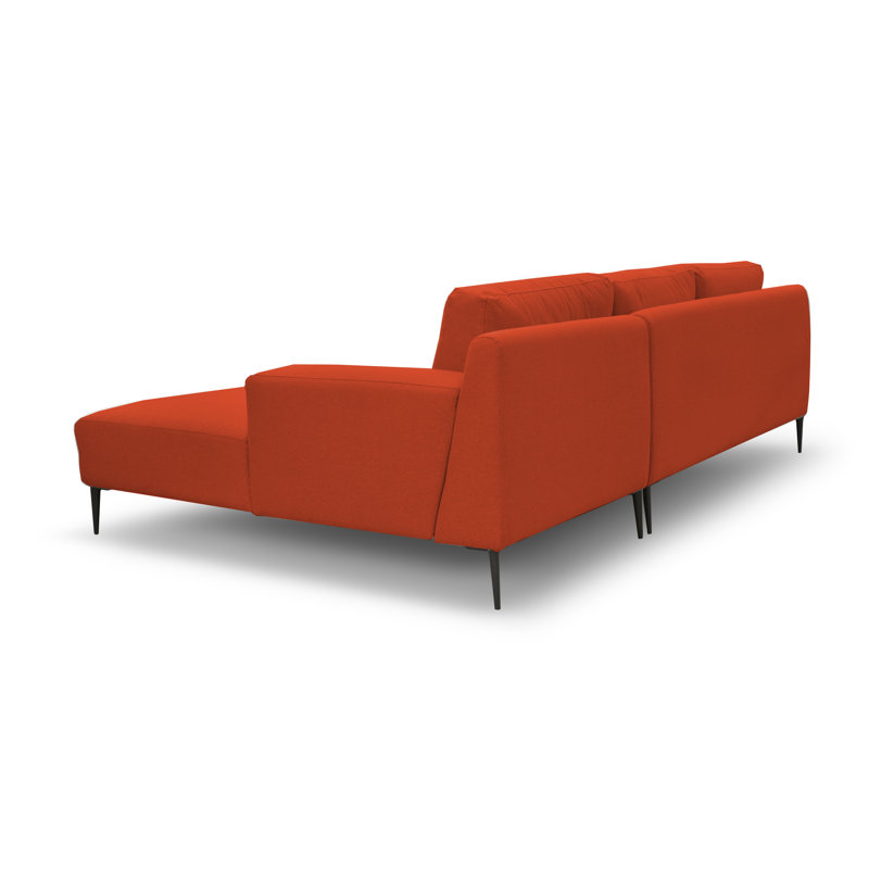 Allynn 3 Seater Corner Sofa , Right facing, Orange