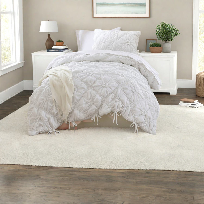 Cozy Twin Bedding Sets, Microfiber Floral Comfort, All-season Use
