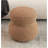 Round Upholstered Broadcloth Pleat Ottoman-306982647