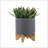 S/2 8/10" PLANTER W/ WOOD STAND-1145063163